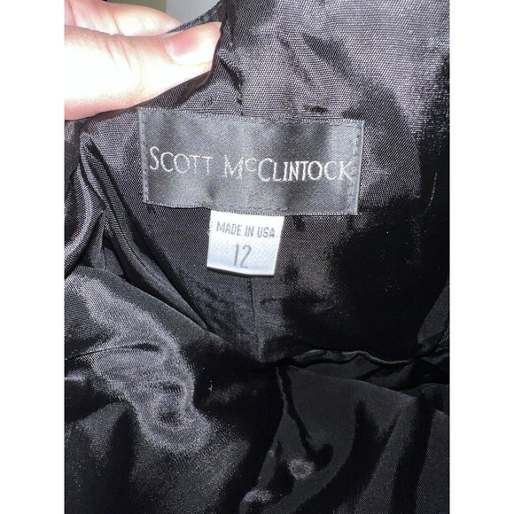 SCOTT McClintock Dress Sz 12 Tulle Evening Gown Rhinestone Prom USA Glam Formal - Picture 6 of 9